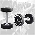 - trade shop manubrio singolo professionale in vinile da 15 kg pesi palestra fitness sport