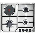 ffi 36 er linea family piano cottura combi a gas 3 zone + 1 piastra elettrica 60 cm acciaio inox