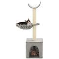 - albero per gatti con tiragraffi in sisal 105 cm grigio