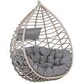 - sedia sospesa in rattan grigio arsita