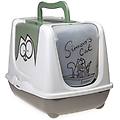 toilette per gatti simon's cat grigio / verde / bianco