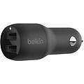 BELKIN caricatore auto boostcharge doppio usb-a 24 w nero led