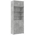 - armadietto grigio cemento 80x42 5x225 cm in truciolato
