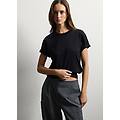- t-shirt in puro cotone nero regular fit donna nero canna di fucile taglia xs