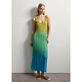 - abito lungo crochet multicolor donna verde/blu taglia xs