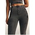 jeggings wr. up 7/8 vita alta con decoro sui fianchi skyline denim black-seam black donna small