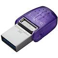 technology datatraveler microduo 3c chiavetta usb 256gb acciaio inossidabile-porpora