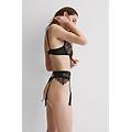 reggicalze in pizzo playful glamour donna nero taglia tu