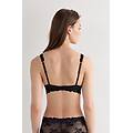 reggiseno a balconcino sofia in pretty flowers donna nero taglia 4d