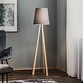 lampada da terra a treppiede jata legno chintz grafite