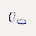orecchini a cerchio silver rainbow argento rodiato cubic zirconia collezione silver rainbow bianco