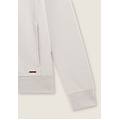felpa donna full-zip con collo alto e inserti micro-trecce white sand donna extra large