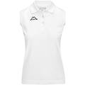 polo maniche corte da donna in cotone bianco da fitness