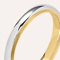 fede comoda 3 mm oro bicolore collezione fede tradizionale 750/1000 bicolore