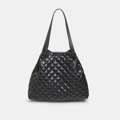 borsa da donna effetto matelasse nero