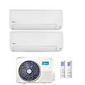 climatizzatore condizionatore dual split inverter all easy pro r-32 9000+9000 btu con m2od-14hfn8-q