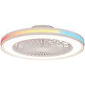 iluminaci&oacute;n ventilatore da soffitto led 60w 55. 6 x 14. 2 cm bianco con telecomando luci rgb