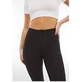 jeggings push up wr. up superskinny vita alta con zip jeans nero-cuciture in tono donna extra large