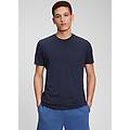 t-shirt in cotone con tasca uomo blu taglia m