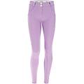 pantaloni push up wr. up skinny in jersey drill ecologico rosa lilla donna large