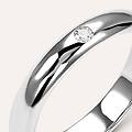 fede classica leggera 3. 6 mm oro bianco diamante collezione fede leggera 375/1000 oro bianco
