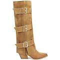 stivale texano donna taupe con fibbie