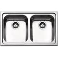 ve792iac serie venezia lavello inox antigraffio da incasso 2 vasche 79x50cm