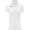 polo maniche corte da bambina in cotone bianco da allenamento