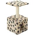 - albero per gatti e tiragraffi sisal 55 cm zampe stampate beige