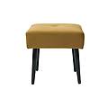 sgabello basso in tessuto effetto velluto testurizzato bronzo e metallo nero h46 cm guesta