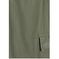 pantaloni cargo da bambina in cotone tinto capo verde militare junior 4 anni