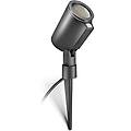 faro da esterno con sensore di movimento spot garden in alluminio antracite gu10 7. 9w