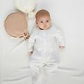 tutina in interlock da unisex bianco taglia 1m