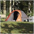 - tenda familiare cabina 6 persone grigia arancione impermeabile