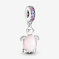 charm pendente tartaruga marina rosa vetro di murano 798939c02