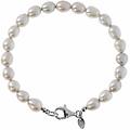 bracciale di perle donna argento 925 gioiello by milor wspe00054. grey