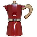 vez009/ind/red caffettiera in alluminio colore rosso
