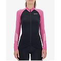 maglia granfondo manica lunga nero rosa donna m