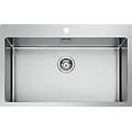 sz76fbc lavello cucina 1 vasca in acciaio incasso larghezza 77 cm colore acciaio sz76fbc