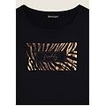 t-shirt donna manica lunga con logo strass nero donna medium