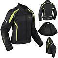 a-pro donna giacca moto tessuto impermeabile traspirante riflettente fluo m