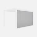 tenda laterale 4m per pergola triomphe 3x4m. bianco