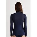 maglia ultralight con cashmere a collo alto donna blu taglia l