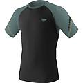 alpine pro maglia trail running uomo black/green/dark yellow 50