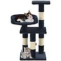 - albero per gatti con tiragraffi in sisal 65 cm blu