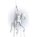 - lampada in resina monkey lamp appesa alla corda 37 x 25 x h76 5 cm