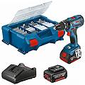 - trapano a percussione gsb 18v-21 2 batterie da 4 ah 82 accessori 18 v