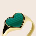 anello chevalier beverly oro giallo malachite collezione beverly misura 50 oro giallo