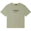 t-shirt cropped con spacchi laterali