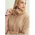 felpa full-zip in tessuto tecnico doppio a trecce chanterelle donna medium